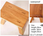 Sturdy Step Stool Footstool Solid Wooden 11 inch for Kids Adults Plant Stand Plant Stand Fishing Stool (Natural), Small - Image 3