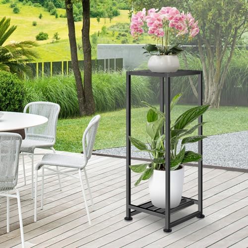 Plant Stand Indoor Outdoor, Wrought Iron Plant Stands 2 Tier Heavy Duty - Image 4