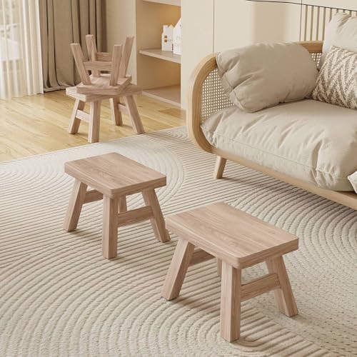 Unfinished Step Stool Footstool Wooden 11 inch for Kids Adults Plant Stand Plant Stand Fishing Stool Wood Small by XDStool