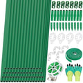 Lezmarket 60 Pack Garden Tomato Stakes(16" Each), Plant Support Stakes, DIY 4ft 5ft 6ft 7ft Sturdy Fiberglass Plant Sticks Support Garden Trellis for Growing Climbing Tomato Vegetables Flowers by Lezmarket