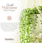 Macrame Plant Hanger | Bohemian Macrame Holder - Ceiling Planter Hanger - for Indoor Outdoor Wall Ceiling Garden Porch Home Apartment Nursery Living Room Balcony Sunroom - Image 5