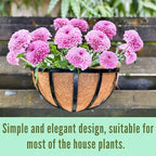 LaLaGreen Black Wall Planter (14 in, 2 Pack) Coco Liner Flower Box Holder - Image 3