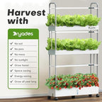 Large Hydroponic Tower Garden System White, 90 Pod Vertical Indoor Growing Kit with LED Grow Light, Auto Circulating Water System, 40L Planter - Image 6