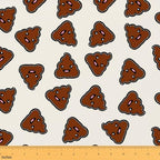 Poop Fabric By The Yard, Funny Cartoon Upholstery Fabric for Chairs, Cute and Humorous Decorative Fabric, DIY Art Gift Indoor Outdoor Fabric, Upholstery and Home Accents, Brown, 5 Yards by Erosebridal