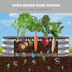 2 Pack 4x2x1FT Galvanized Raised Garden Beds,Raised Garden Bed with Safety Edging and Gloves,Oval Metal Planter Box for Gardening Vegetables Flowers Herb-Silver - Image 6