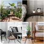 Wood Plant Stand Indoor Outdoor, 12'' Wooden Planter Stands Fit 5-15 in Pot - Image 3