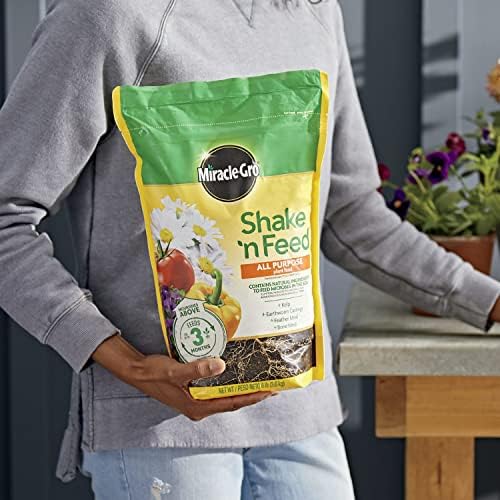 Miracle-Gro Shake 'N Feed All Purpose Plant Food - Outdoor and Indoor Plant Food for In-Ground and Containers, Feeds for up to 3 Months, 8 lbs. (Pack of 4) - Image 4