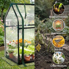 PROWORX Mini Greenhouse 36"×18"×33" Small Greenhouse Seed Starting Waterproof Floor Mat Portable Greenhouse Patio Balcony and Garage Indoor & Outdoor - Image 4