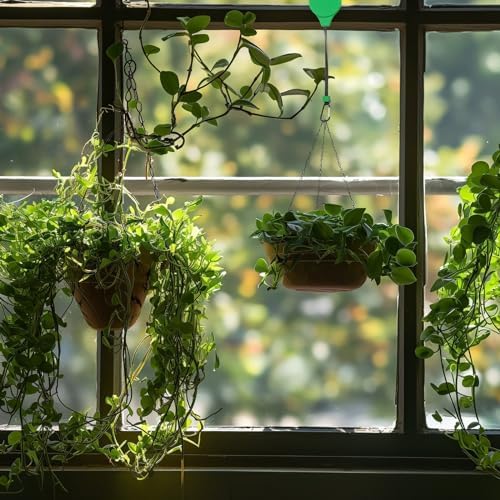 PATIKIL Plant Hanger, 6 Pcs Pulley Retractable Hanging Flower Basket Hook Indoor and Outdoor Plant Pots Holder, for Planters, Flower Basket, Wind Chimes, Lanterns, Bird Feeders, Green - Image 5