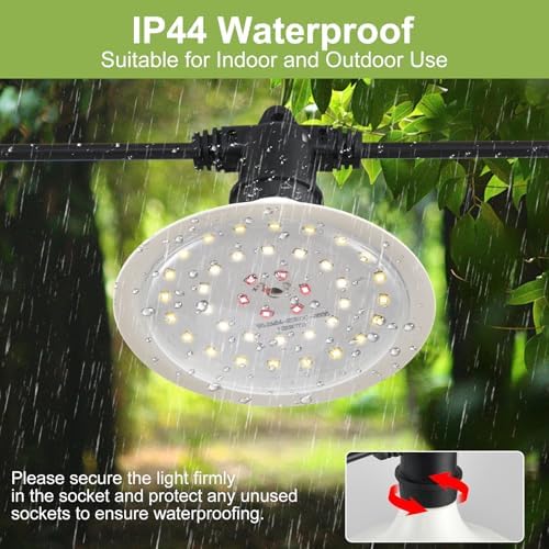 Outdoor Grow Lights for Plants, Full Spectrum Greenhouse Grow Light, Outdoor Waterproof Appearance Patent Design, 42FT Adjustable Cord for Vegetables, Seedlings, Flowers (12 Lights) - Image 4