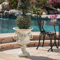 Garden Urn Planter, 17.3 x 24 Inch, White by Noeko