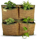 Vertical Garden Planter, 4 Pocket, Vertical Planter, wall planters for Outdoor Plants, Plant wall, Hanging planters for Indoor Plants, for Herbs, Patio Decor, Balcony Decor, Indoor Garden by Austram