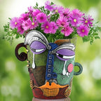 Picasso Abstract Resin Flower Pots Colorful Unique Face Planters Pots Head - Image 6