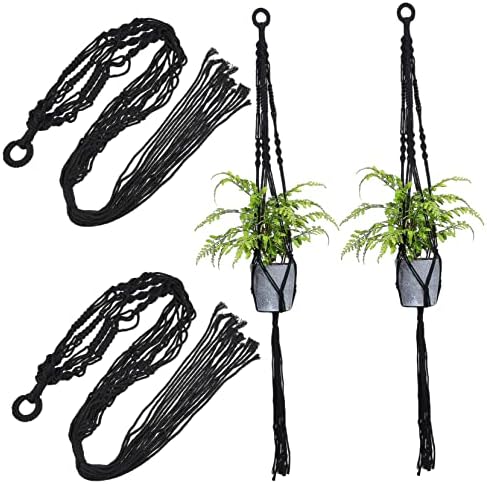 Abaodam Classic Macrame Plant Hangers Wall-Mounted Flower Pot Holders Home Decor by Abaodam