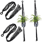 Abaodam Classic Macrame Plant Hangers Wall-Mounted Flower Pot Holders Home Decor by Abaodam