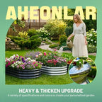 AHEONLAR 3 Pack 6×3×1ft Galvanized Raised Garden Bed, Oval Durable Planter Boxes Outdoor for Vegetables, Fruits, Flowers and Plants, Quick Assembly, Grey - Image 5