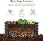 Best Choice Products 4x2x2ft Outdoor Metal Raised Garden Bed, Oval Deep Root Planter Box for Vegetables, Flowers, Herbs, and Succulents w/ 101 Gallon Capacity, Rubber Edge Guard - Charcoal - Image 3