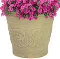 Sunnydaze Arabella 16'' Plastic Planter Pot for Plants, Beige by SunnydazeDecor