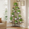 Quikraen 58" Tall Plant Stand Indoor,Multiple Tiers Corner Plant Shelf for Corner,10-Tier Large Metal Flower Holder, Plant Rack for Home Decor, Patio (Black) by Quikraen