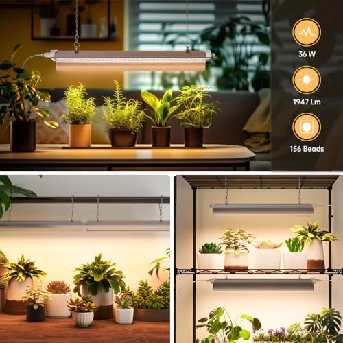 1.4FT Hanging Grow Light for Indoor Plants, Full Spectrum, T5 - Image 2