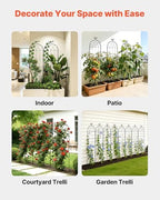 VEVOR Garden Trellis, 71 x 20 inch Rose Trellis, 8 Packs Garden Flower Rose Trellises with Powder-Coated Finish & Convenient Locking Design, Plant Support Trellises for Flowers, Vegetables, Roses - Image 6
