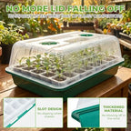 HIRALIY 80 Cell Seed Starter Tray Kits, Reusable Plant Germination Trays, Easy Transplanting, with Humidity Domes and Bases, for Starting Vegetable, Flower & Herb Seeds, Indoor Gardening, Greenhouse - Image 5