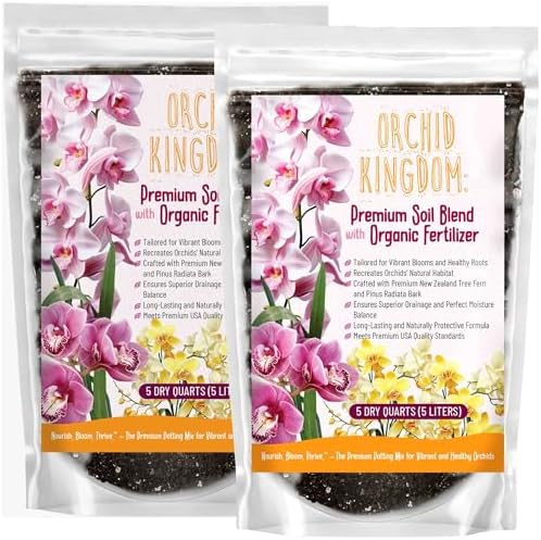 GARDENWISE Orchid Potting Mix – Orchid Bark, Sphagnum Moss, Tree Fern & Perlite for Repotting Phalaenopsis Orchids, Indoor Plants, Orchid Soil Medium – Sustrato para Orquídeas (10 Quart) by GARDENWISE