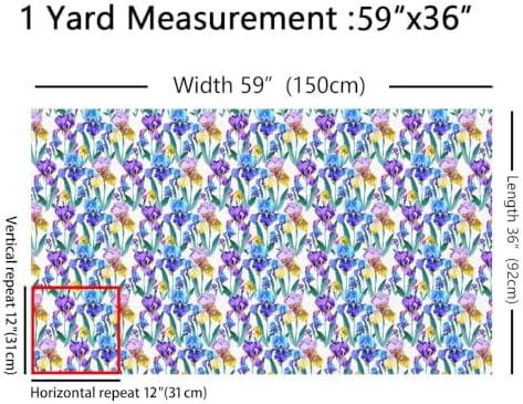 The Yard Romantic Botanical Decorative Fabric - Iris Hyacinth Indoor - Image 5