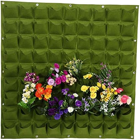 81 - Pocket Vertical Felt Plant Grow Bag, Wall Hanging Planter for and Flowers, Reusable Eco - Friendly Felt Garden Container with Drainage, Indoor Outdoor Wall Greening Decor (Green) - Image 7