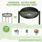 iDavosic.ly 7 Tier Large Plant Stand Indoor Outdoor, 10 In Wide Tray, Black - Image 2