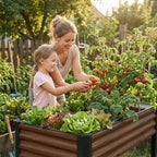 SnugNiture Raised Garden Bed with Legs, 48×18×32in, Brown - Image 4