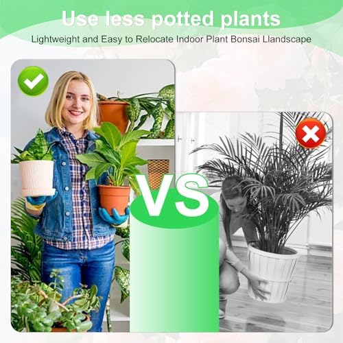 2 Set Adjustable Plant Risers for Inside Pots, 13-21” Telescopic Tapered Flower Pot Stand, Fits 6/8/10 Inch Base for Large Indoor & Outdoor Planters of All Shapes - Image 5