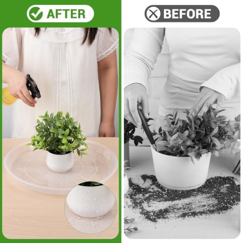 GREANER 16 Inch Plant Saucer Drip Tray, 10 Packs Planter Flower Pot Saucers - Image 4