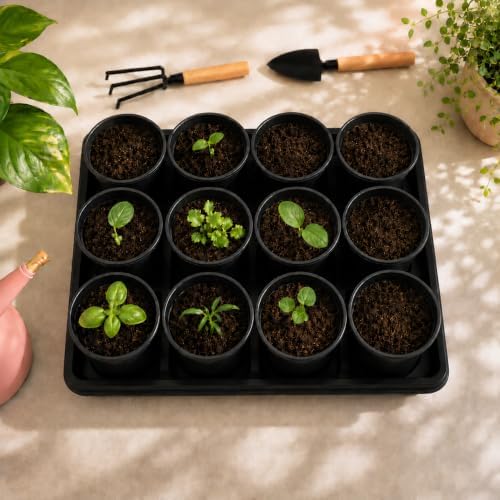 5 Pack Plastic Seed Starter Tray with 60pcs 3.5 inch Seedling Pots - Image 6