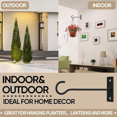 Metal Plant Wall Hooks 50Pack Bulk Hanging Brackets Indoor Black 6In - Image 4