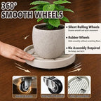 15.5Inch Plant Caddy with Hidden Wheels for Large Pots - Image 5