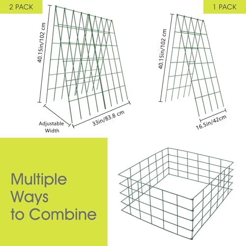 RIFNY Cucumber Trellis for Raised Bed, Garden Trellis 16.5 x 40 Inch, Green - Image 4