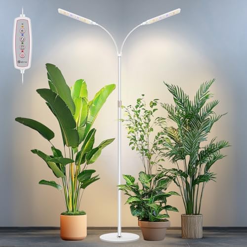 Kullsinss Tall Grow Lights for Indoor Plants with Stand, 2-Head 114 LEDs by HOME