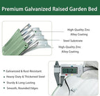 6×3×1 ft Light Green Metal Galvanized Raised Garden Bed, Easy Assembly Outdoor Garden Planter for Gardening Fruit, Vegetables, Flowers & Herbs - Image 6