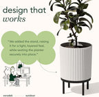 Veradek Demi Series Raised Planter - Round Planter with Stand - Image 5