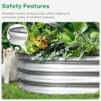 JERIA 8×4×1ft Oval Raised Garden Bed,Galvanized Raised Garden Bed Kit Outdoor Metal Gardening Planter Box for Vegetable, Fruits, Flower，Herbs - Image 5