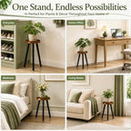 FRIENDISU 3 Pcs Wood Plant Stands Indoor with Raised Design - Image 6