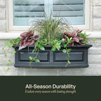 Mayne Nantucket 36in Self-Watering Rectangular Window Box Planter, White - Image 4