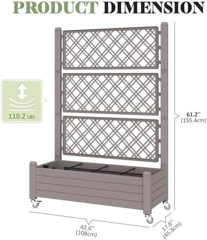 Trellis Raised Garden Bed, Self-Watering Planter Box, Gary - Image 6
