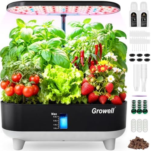 Growell 16 Pods Hydroponics Growing System Kit with 3 Light Modes & 2 Timer by Growell