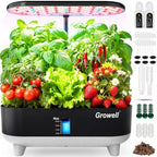 Growell 16 Pods Hydroponics Growing System Kit with 3 Light Modes & 2 Timer by Growell