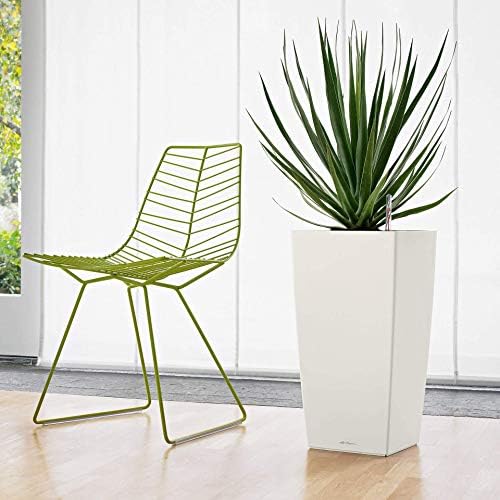 CUBICO 30 Silver Metallic, Self-Watering Tall Planter, H22 L11.8 W11.8 in - Image 4
