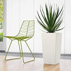 Lechuza CUBICO 30 Shiny Taupe High Gloss, Self-Watering Tall Planter, H22 L11.8 W11.8 in - Image 4