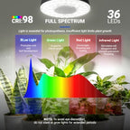 Barrina OG03C Rechargeable Puck Grow Light, 5200mAh, 5000K, 4 Packs, Black - Image 6