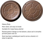 SIAMO 18" Heavy Duty Plant Caddy (470lbs Capacity)-Lockable Non-Scratch Swivel Casters Rolling Plant Stand Dolly Saucer for Large Ceramic Planters Concrete Pots& Heavy Trees Copper,1-Pack - Image 4